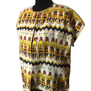 Handmade ethnic tribal print top